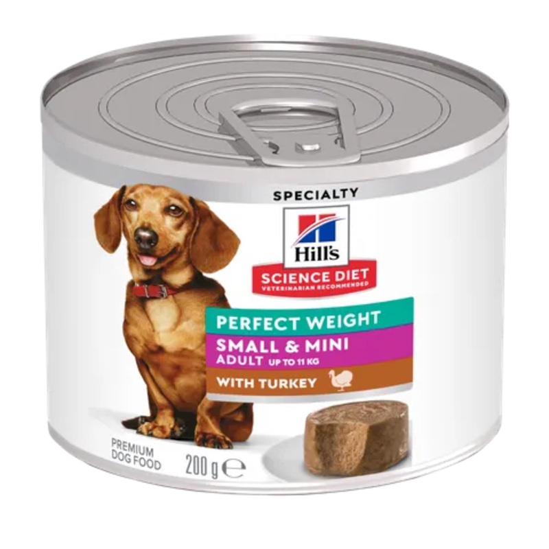 Hill’s Science Diet Perfect Weight Small & Mini with Turkey Canned Dog Food 12x200g