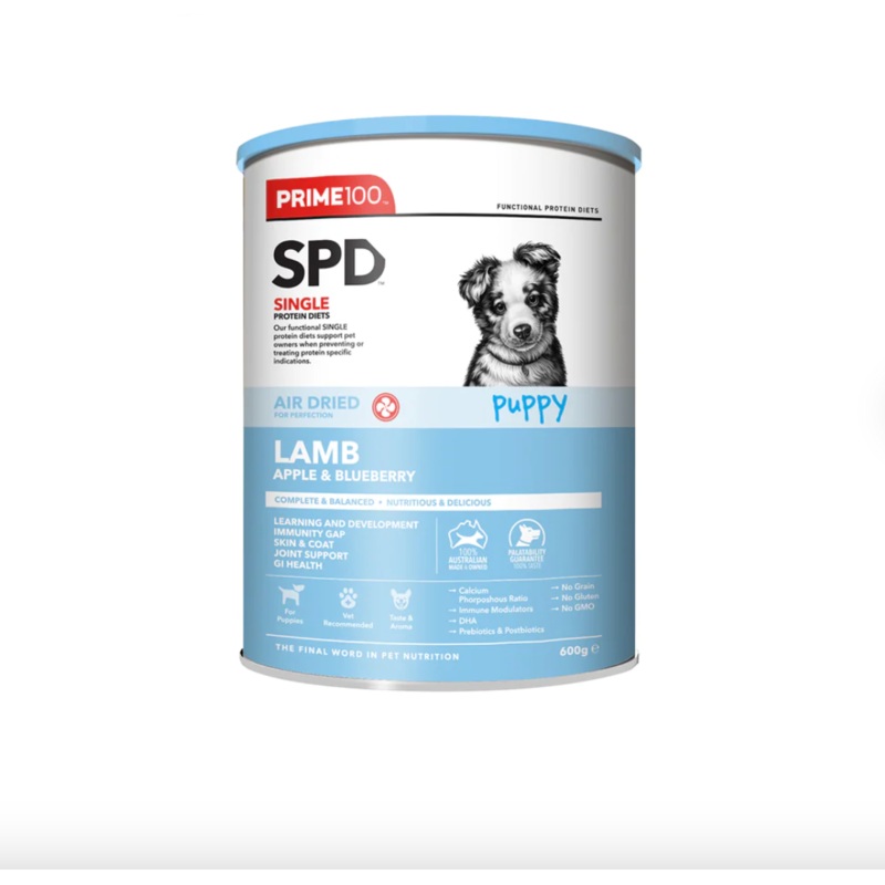 Prime100 SPD Puppy Air Dried Lamb, Apple & Blueberry