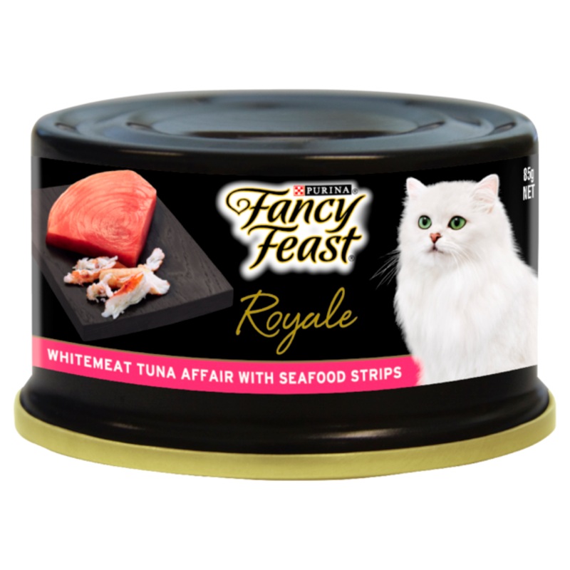 Fancy Feast Royale Whitemeat Tuna Affair With Seafood Strips Cat Food 24pk