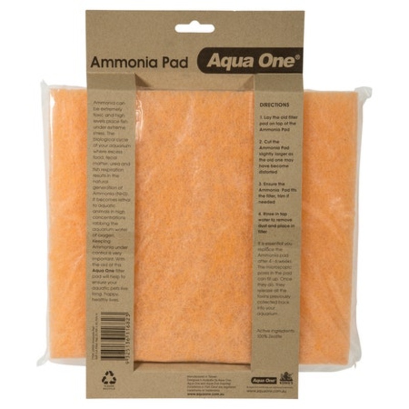 Aqua One Filter Media Pad Cut To Size Ammonia Pad