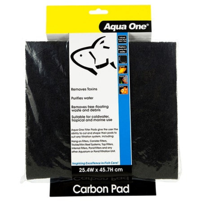 Aqua One Filter Media Pad Cut To Size Carbon Pad