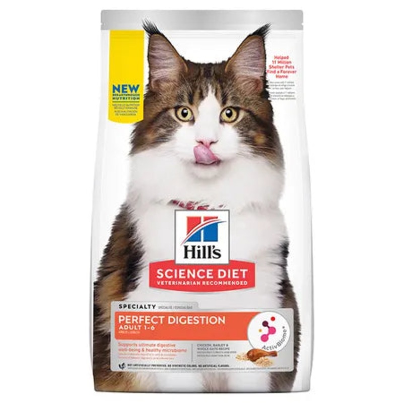 Hill’s Science Diet Adult 1-6 Perfect Digestion Chicken Barley & Whole Oats Recipe Cat Dry Food