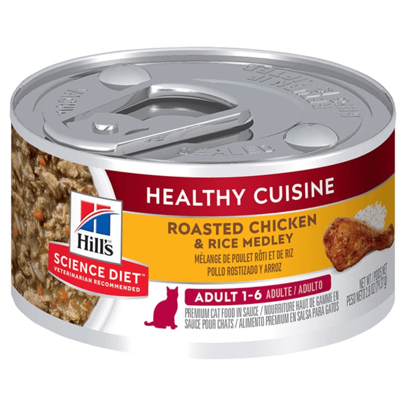 Hill’s Science Diet Healthy Cuisine Canned Adult 1-6 Roasted Chicken & Rice Medley 24x79g