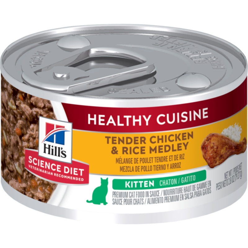 Hill’s Science Diet Healthy Cuisine Kitten Canned Tender Chicken & Rice Medley 24x79g