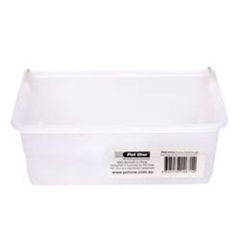 Avi One Poultry Feed Trough With Hooks Rectangular