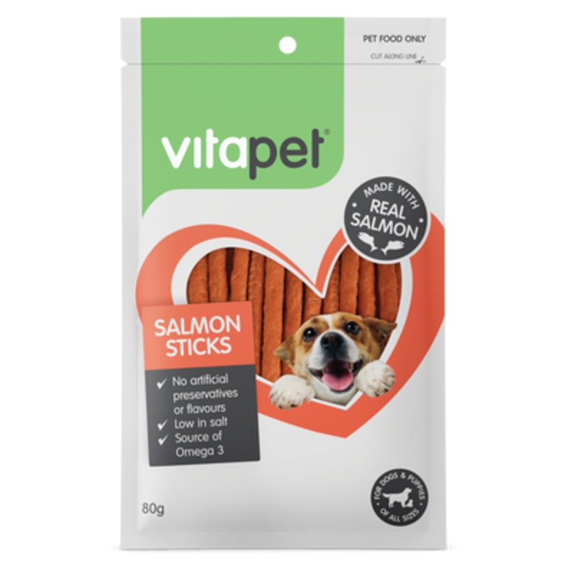 Vitapet Salmon Sticks|80g|80g