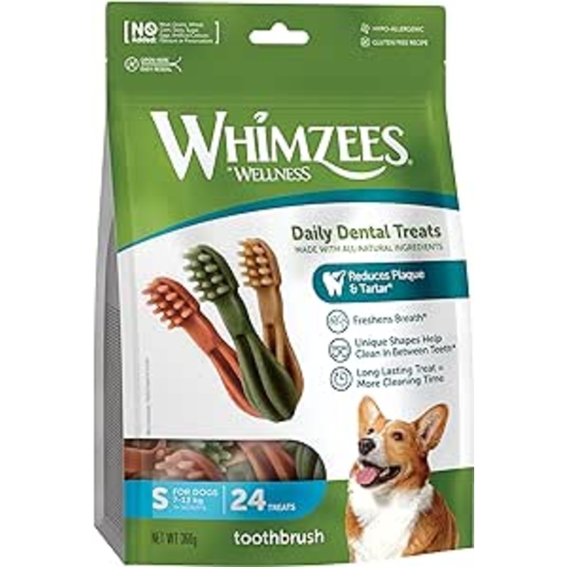 Whimzees Natural Dog Treats Toothbrush