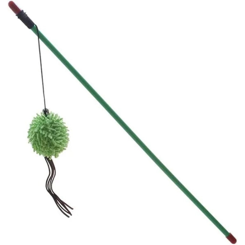 All Pet Pounce & Play Teaser Wand With Green Ball