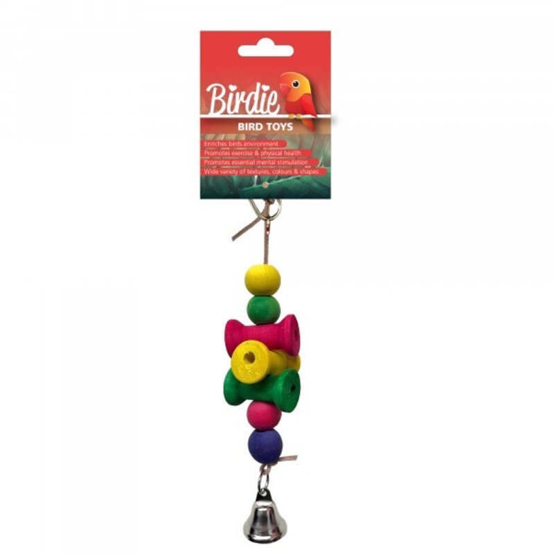 Birdie Wooden Balls & Spools With Bell