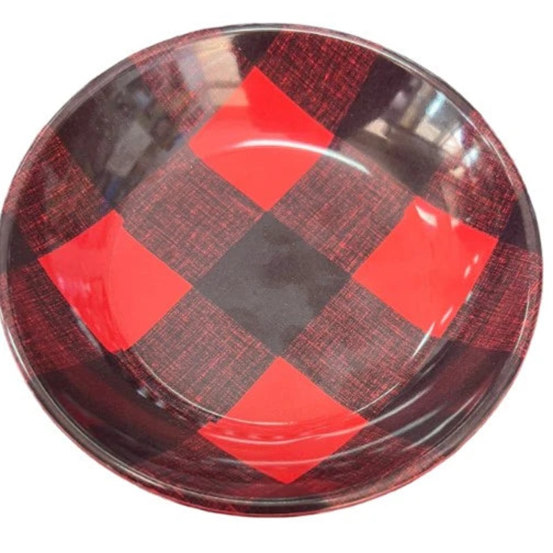 Catitude Melamine Cat Saucers 13.3×13.3×2.8cm French Tartan