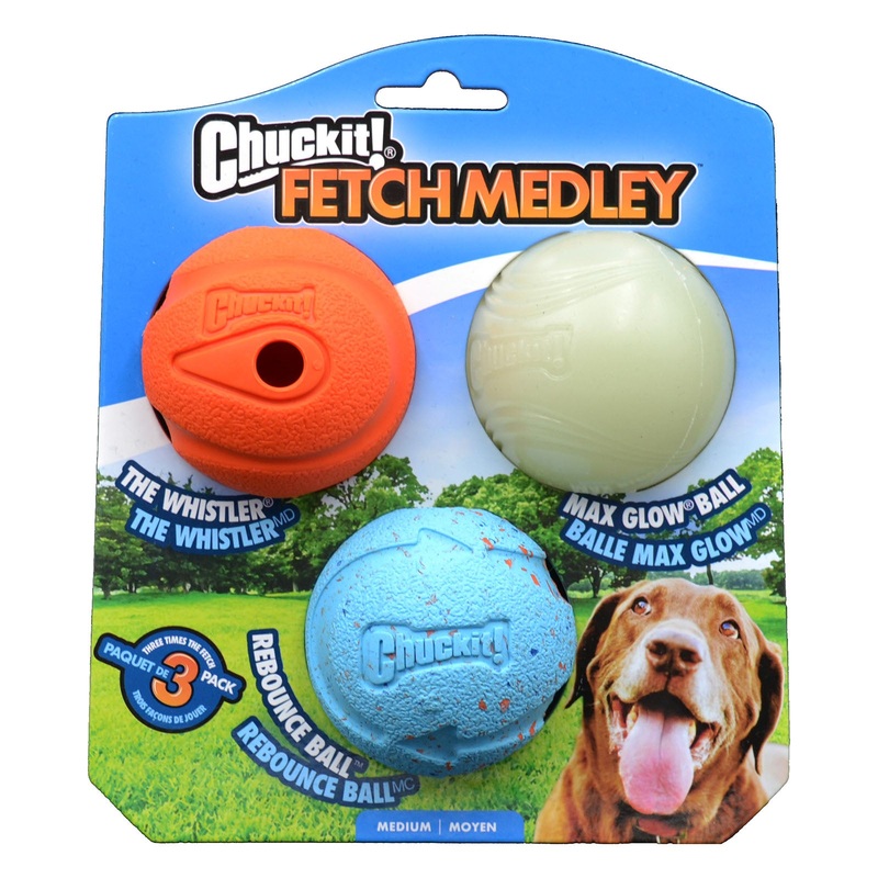 Chuckit Fetch Medley Balls|Med 3pk