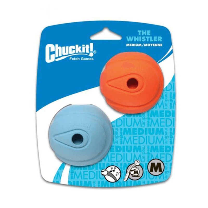 Chuckit Whistler Balls|Med 2pk