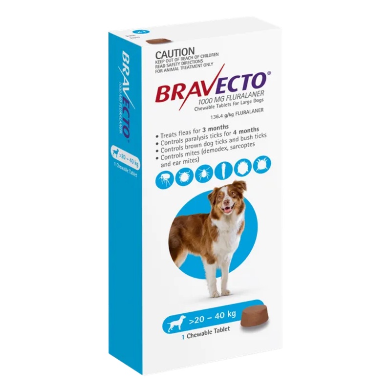 BRAVECTO Blue for Dogs 20-40kgs