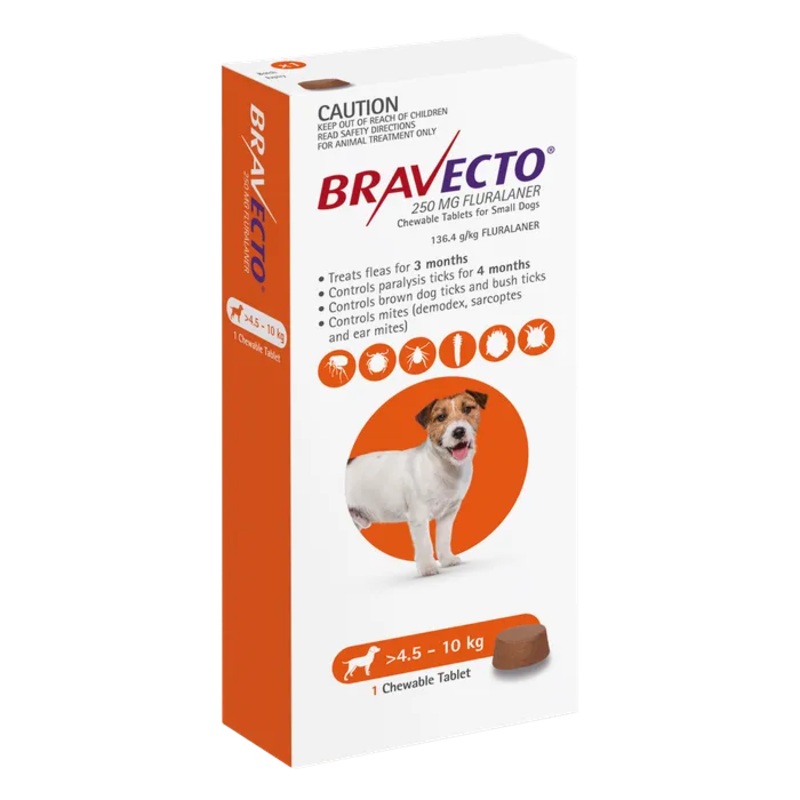 Bravecto Orange for Dogs 4.5-10kgs