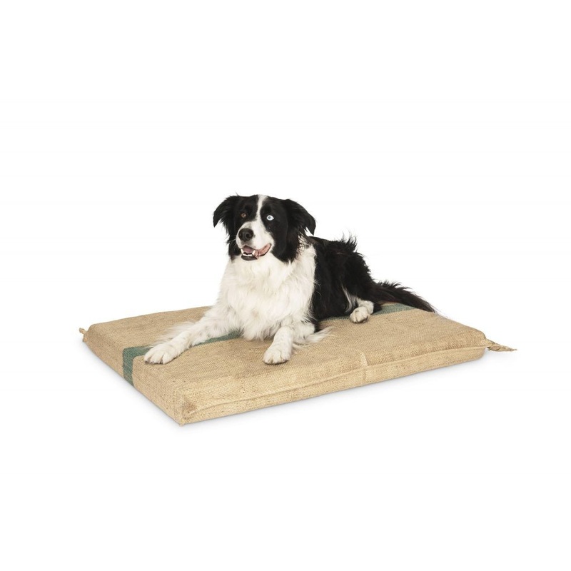Hessian Foam Mattress  Green Stripe (Double Foam)