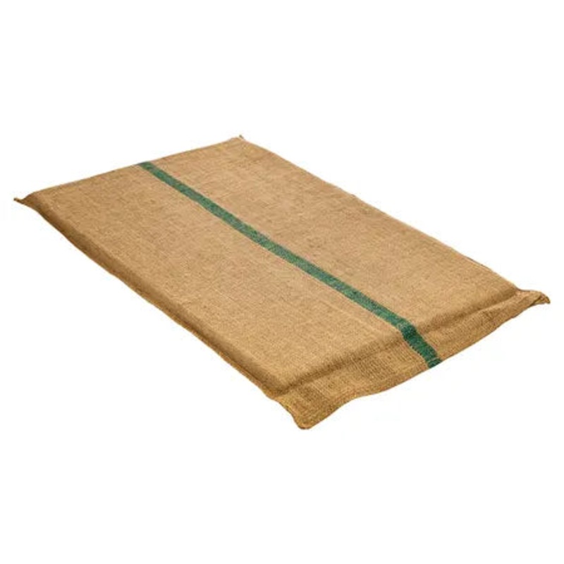 Hessian Foam Mattress  Green Stripe (Single Foam)