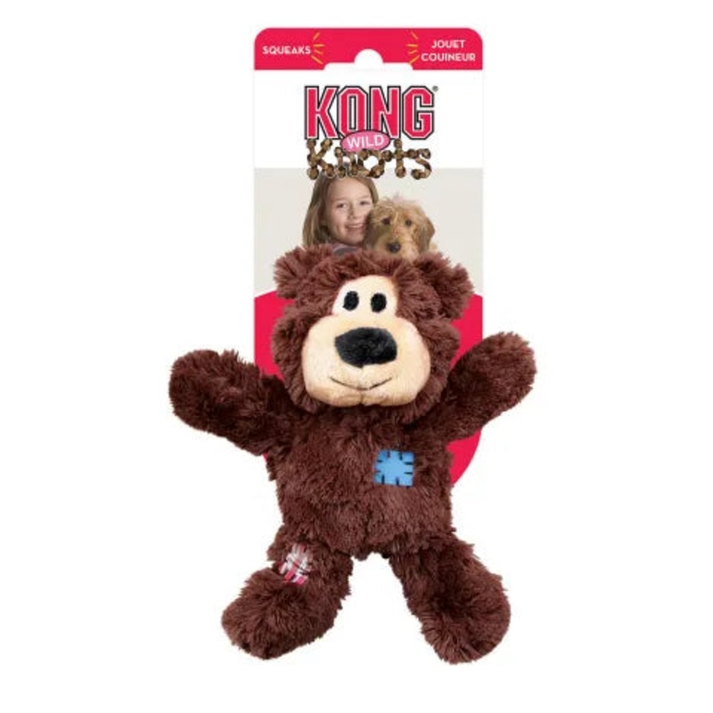 Kong Knots Bear (Assorted Random Colours: Dark Brown/Light Brown/Light Grey)