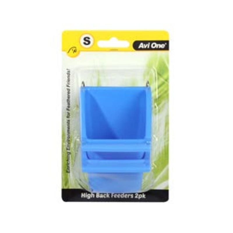 Avi One Feeder High Back With Perch Small 2pk