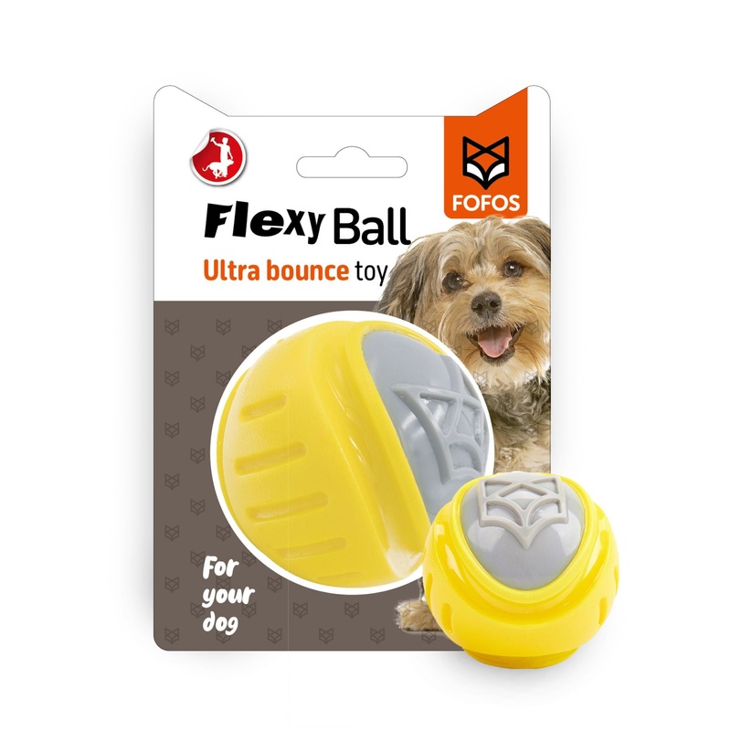 BarkButler x Fofos Flexy Ball Ultra Bounce Loud Squeaky Dog Toy