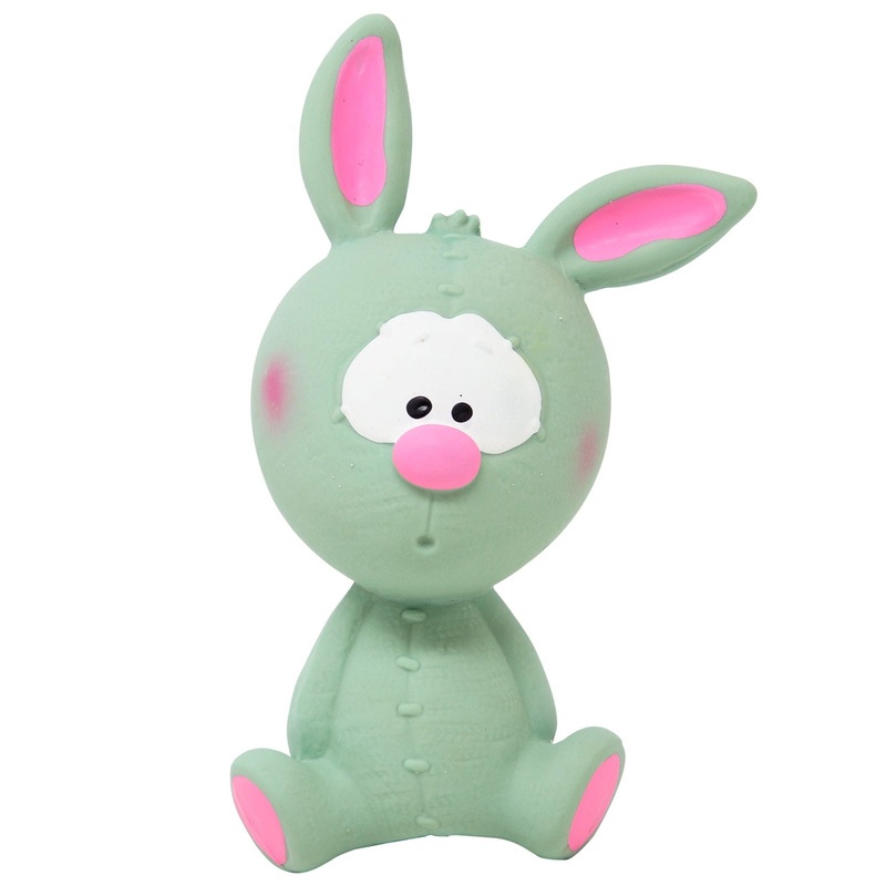 BarkButler x Fofos Latex Bi Rabbit Squeaky Dog Toy – Green (S)