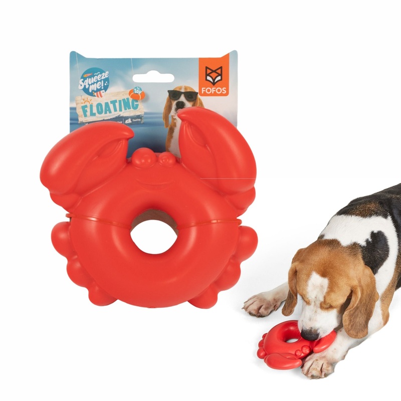 BarkButler x FOFOS Ocean Crab Squeaky Toys for Dogs – Red