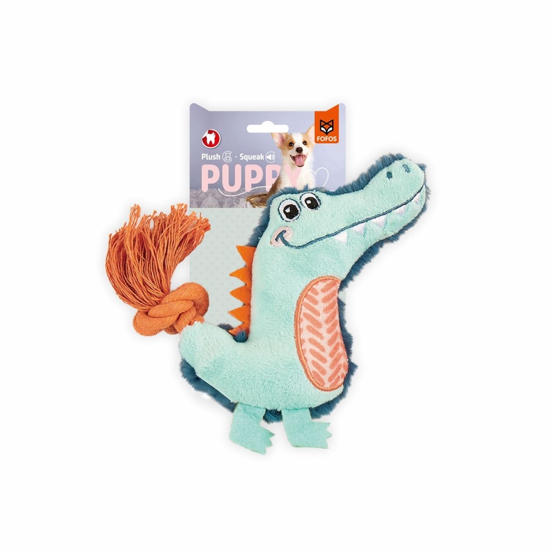 BarkButler x FOFOS Puppy Teething Squeaky Toy Alligator Dog Toy