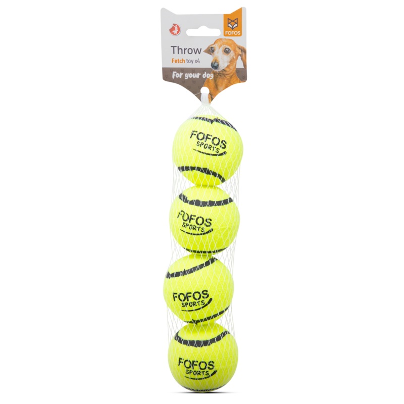BarkButler x FOFOS Sports Fetch Ball 4pk Dog Toy Set