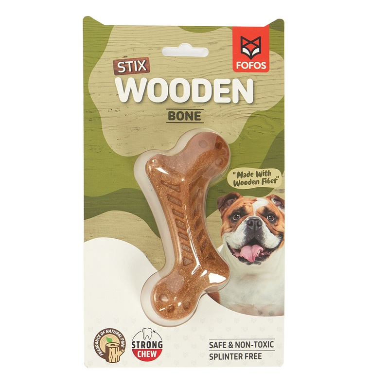 BarkButler x FOFOS Woodplay Bone Durable Dog Chew Toy