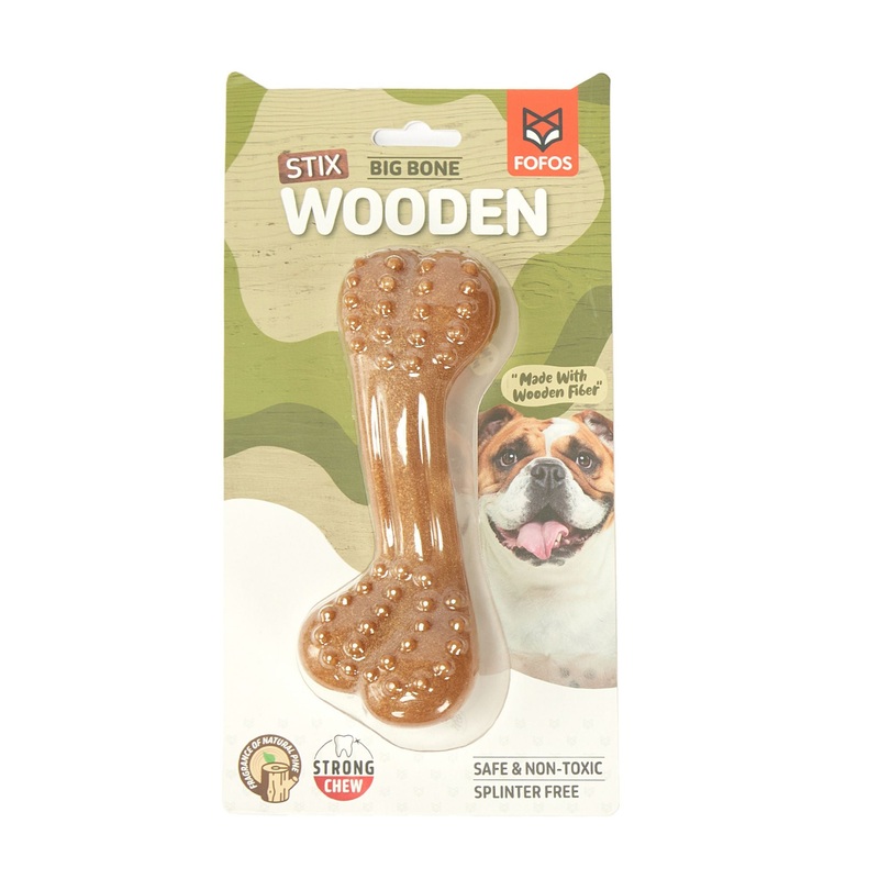 BarkButler x FOFOS Woodplay Brush Bone Durable Dog Chew Toy