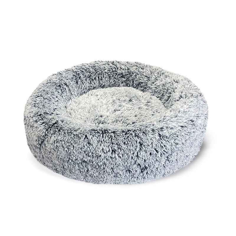 Superior Curl Up Cloud Calming Dog Bed Grey