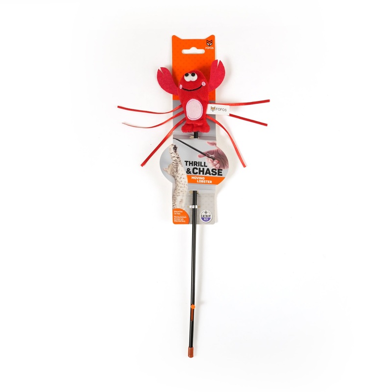 BarkButler x Fofos Lobster For Cats  Interactive Cat Toy with Catnip
