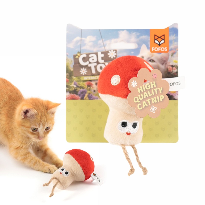 BarkButler x Fofos Mushroom Catnip Cat Toy – Perfect for Kitten & Cat Toys