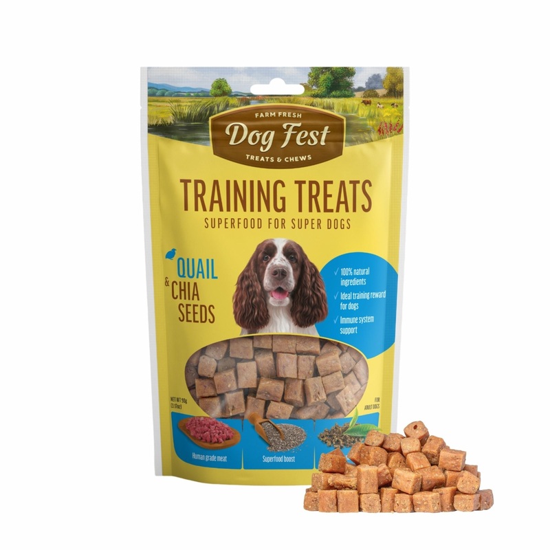 Dogfest Quail & Chia Dog Training Treats – Healthy & Fun Dog Treat