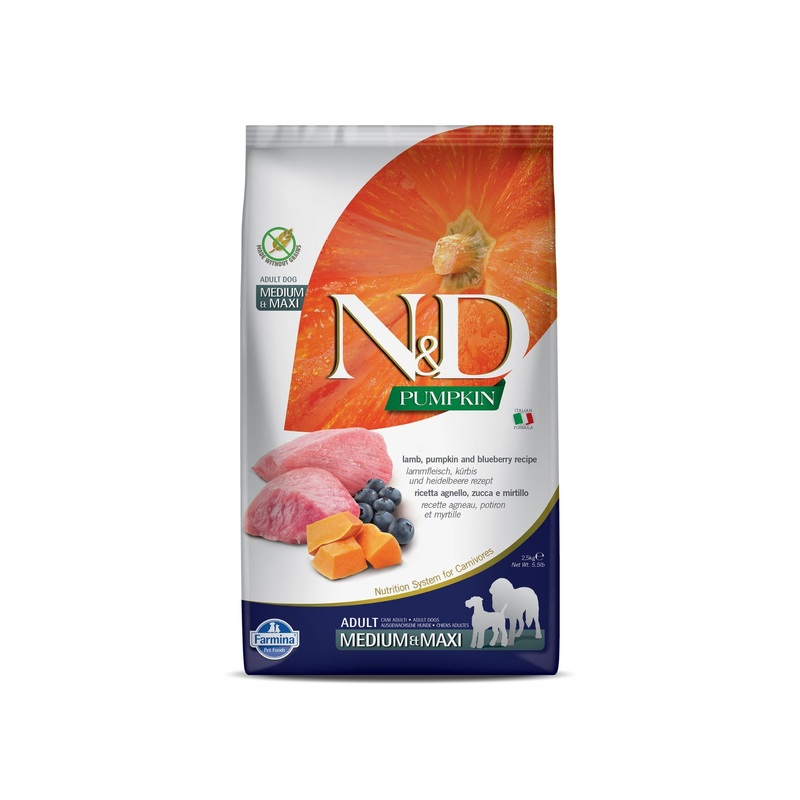 Farmina Dog Food N&D Pumpkin Lamb & Blueberry Grain-Free Adult Dry