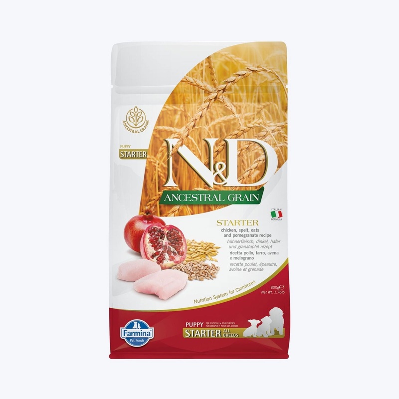 Farmina N&D Ancestral Grain Chicken, Spelt, Oats & Pomegranate –  Puppy Starter