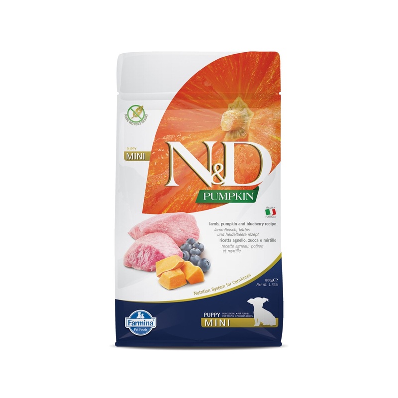 Farmina N&D Lamb, Pumpkin & Blueberry – Puppy Mini Dry Dog Food