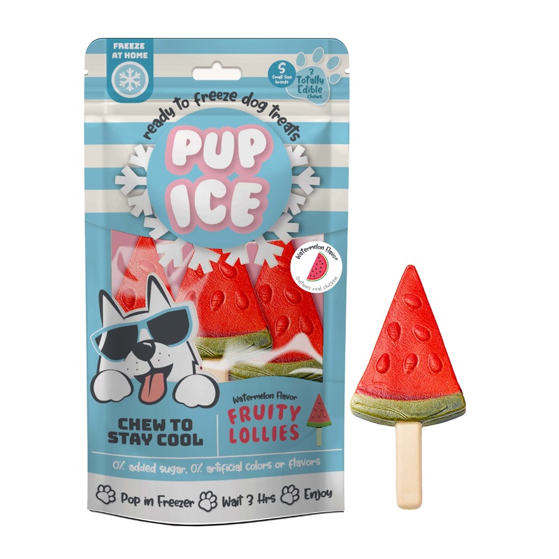 Imaginelles Pup Ice Fruity Lollies Watermelon Dog Treat – 90g