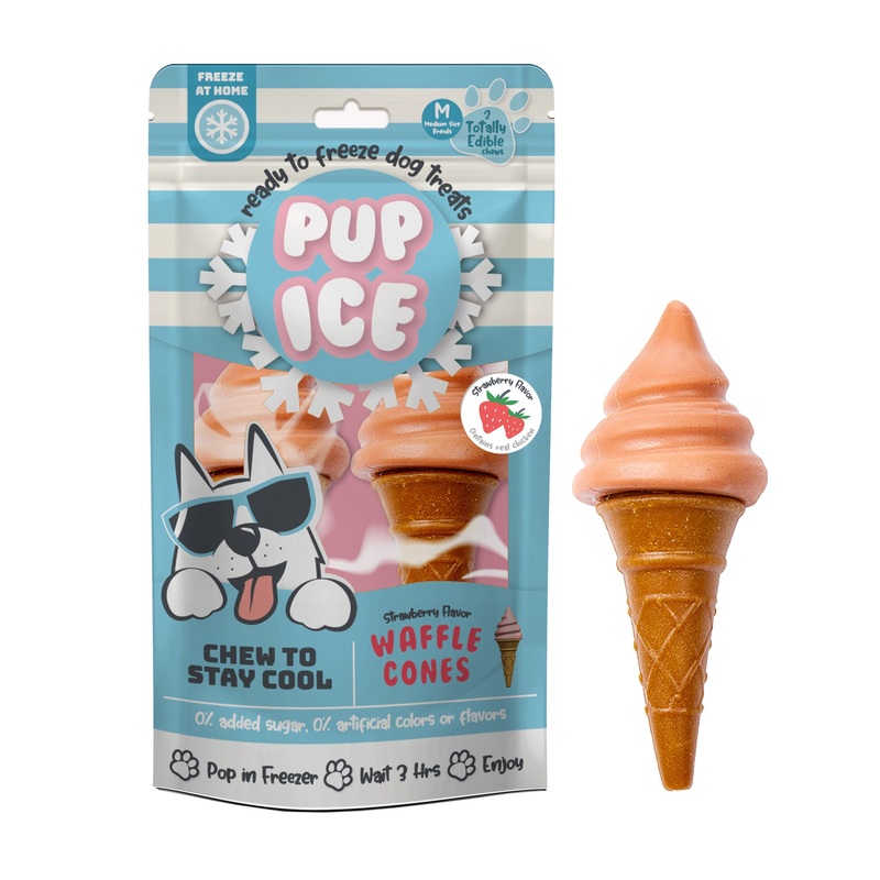 Imaginelles Pup Ice WaffleCones Vanilla & Peanut Butter Dog Treat 110g