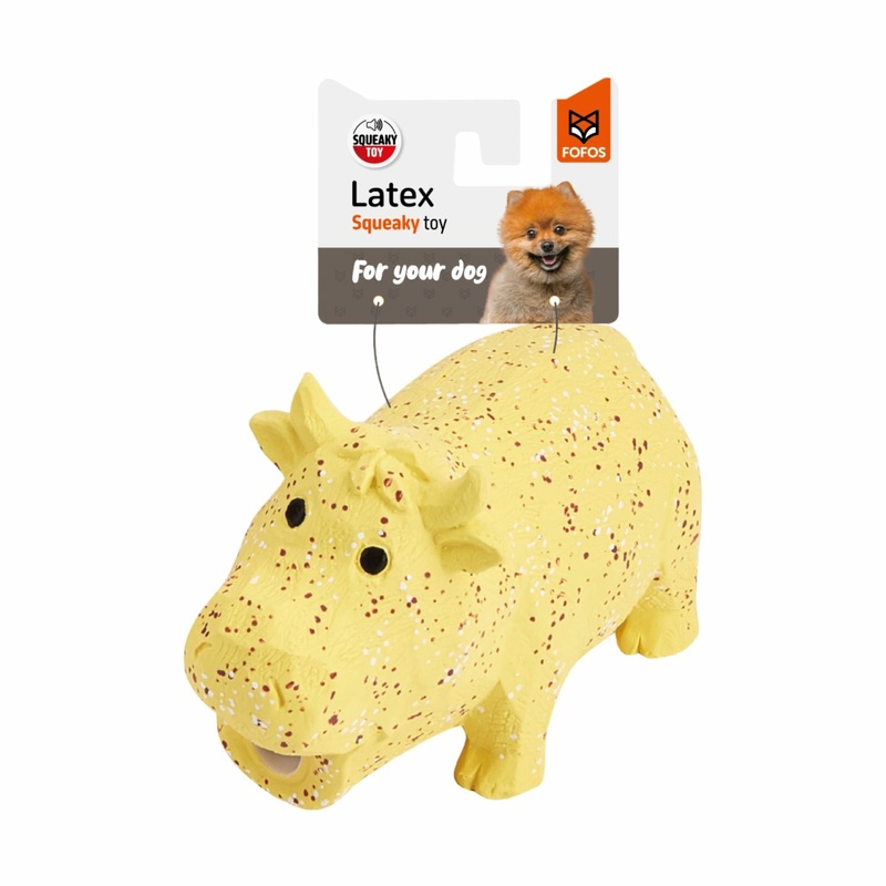 BarkButler x FOFOS Latex Toy Ox  Durable Squeaky Toy for Dogs