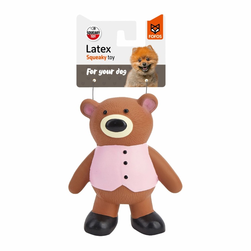 FOFOS Latex Dog Toy Bear  Fun, safe, and durable for dogs