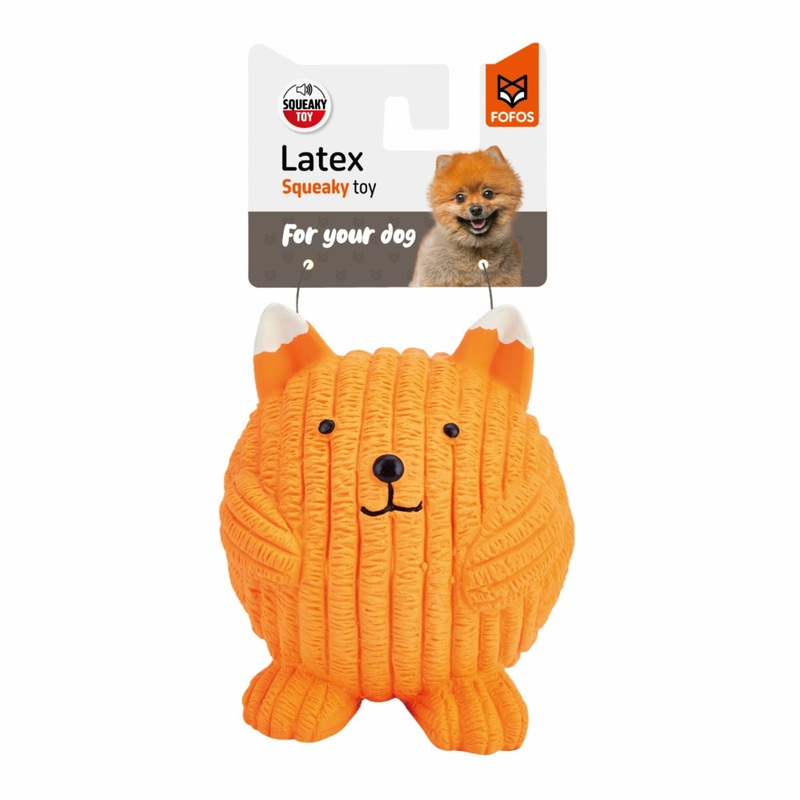 FOFOS Latex Toy Fox Ball – Durable, Fun, and Safe for Dogs