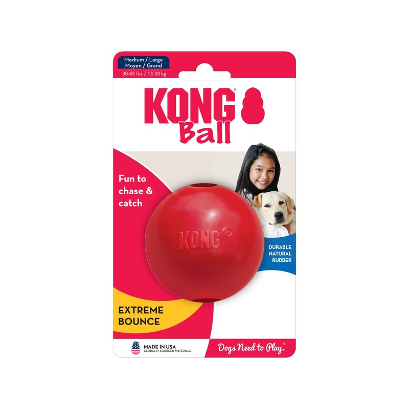 KONG Ball with Hole Toy  Durable, Bouncy & Perfect for Fetch