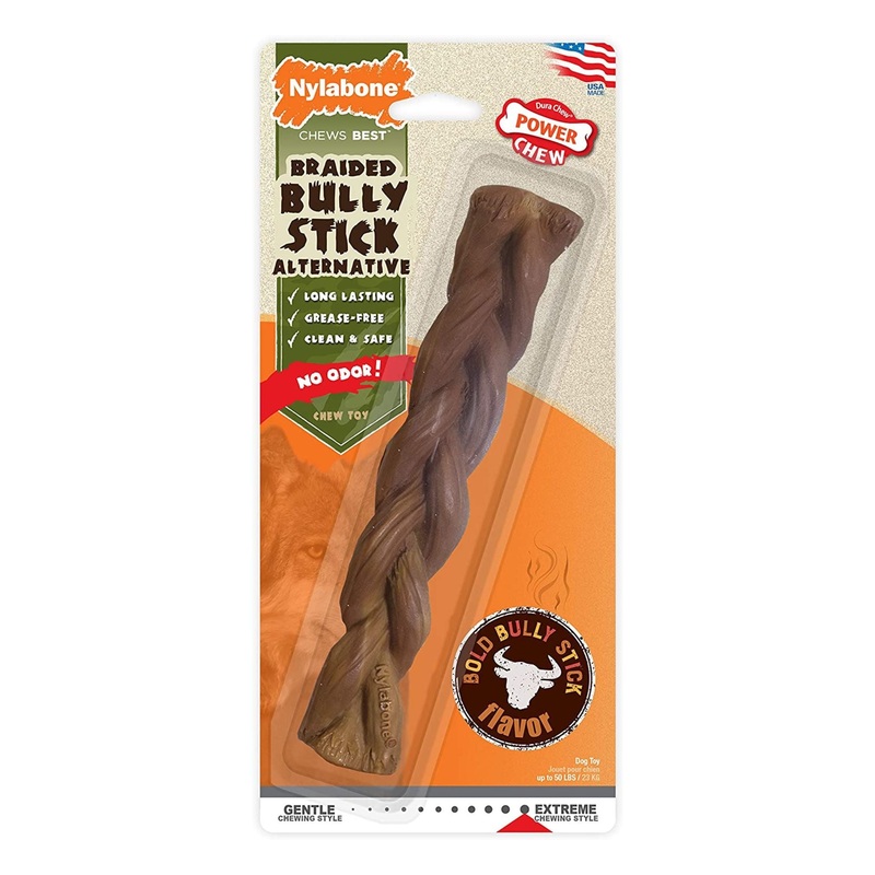 Nylabone Power Chew Bully Braid Stick Alternative Toy