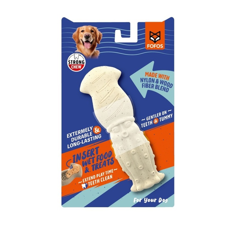 BarkButler x FOFOS Durable Dog Chew Toy Cuttlefish – Insert Wet Food & Treats