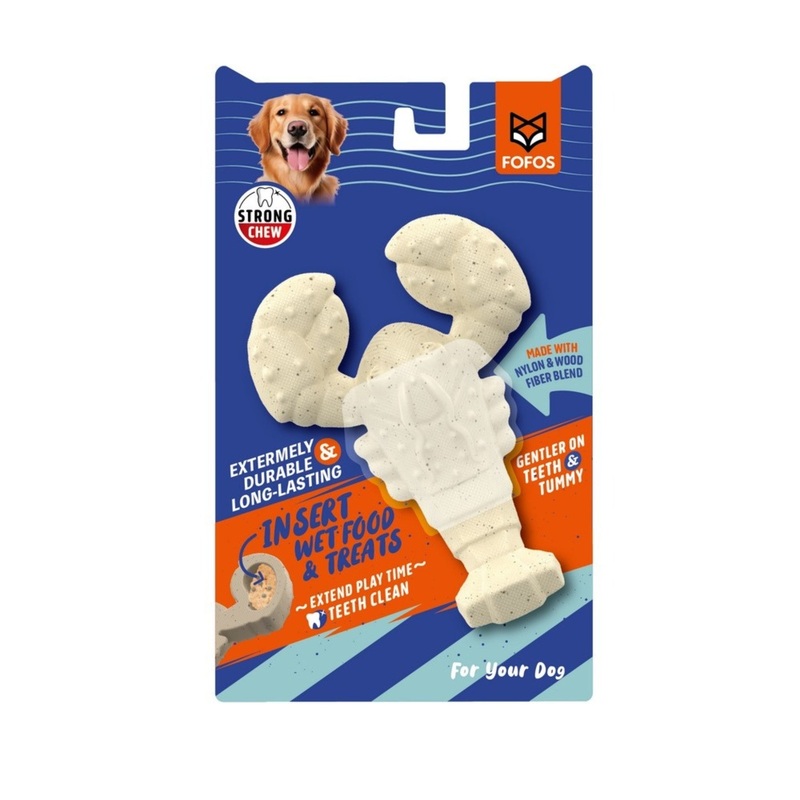 BarkButler x FOFOS Durable Dog Chew Toy Lobster – Insert Wet Food & Treats