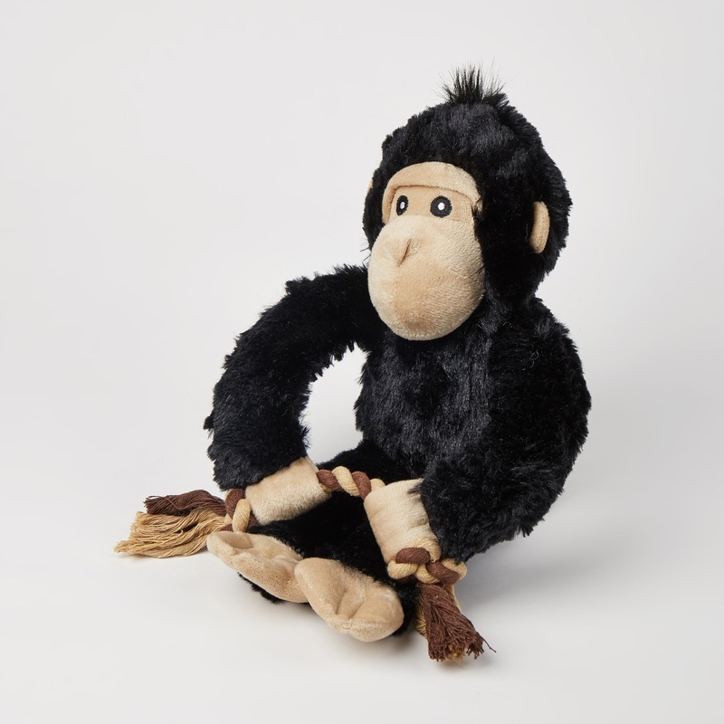 BarkButler x FOFOS Wildlife Plush Gorilla Toy – Squeaky & Soft Dog Toy
