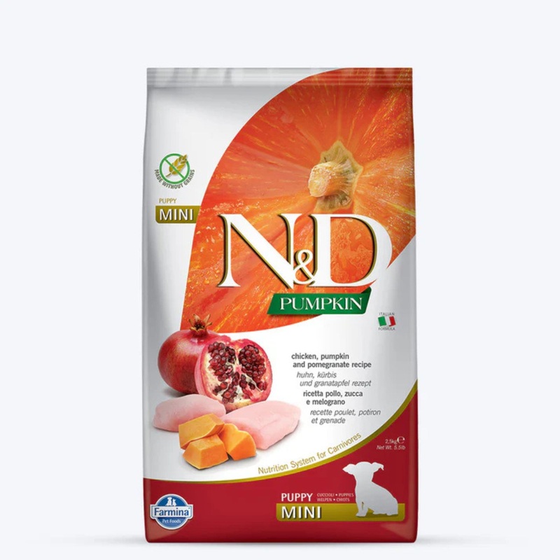 Farmina N&D Pumpkin Chicken & Pomegranate Grain Free Mini Breed Dry Puppy Food