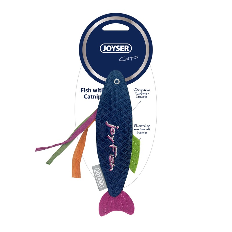 JOYSER Cat Joyfish W/Colourful Ribbon – Blue Cat Toy