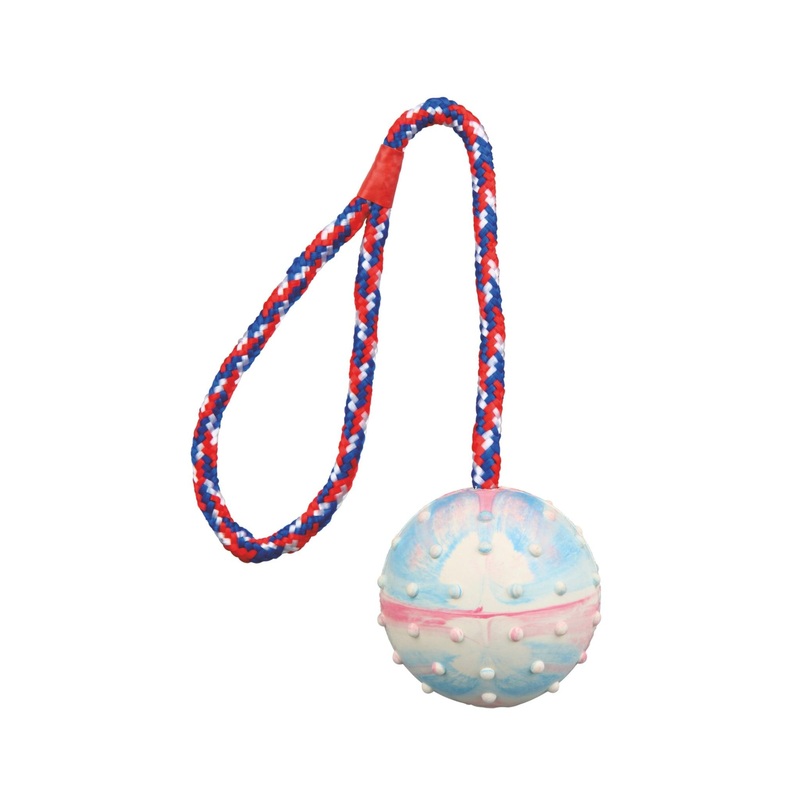 Trixie Ball on a Rope Natural Rubber For Dogs