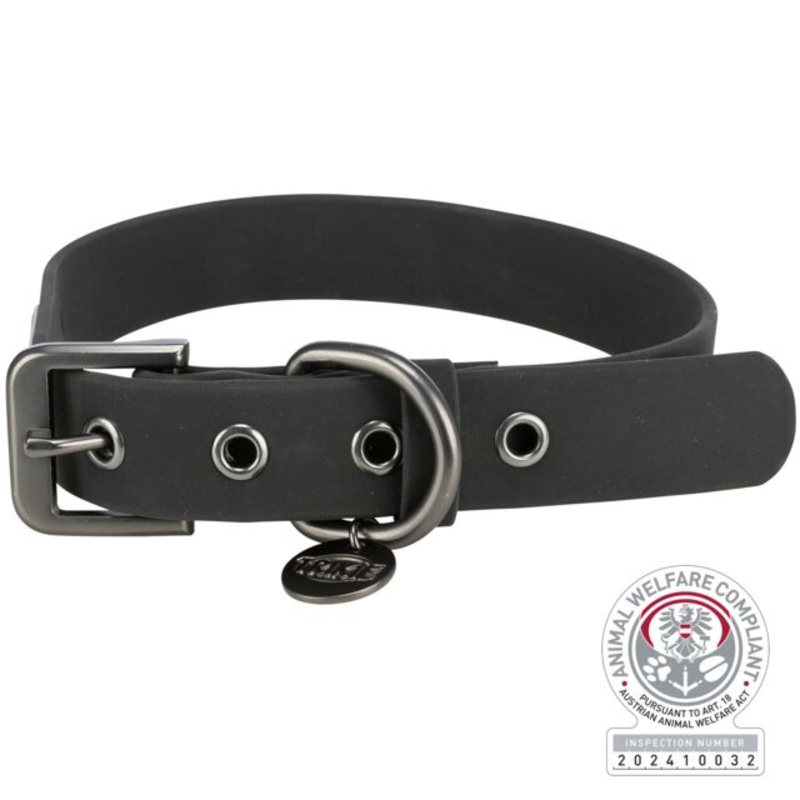 TRIXIE CityStyle PVC Dog Collar – Black (S-M)